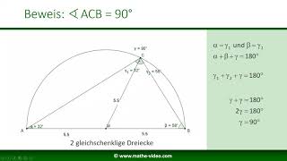 Satz des Thales Thaleskreis [upl. by Acim]