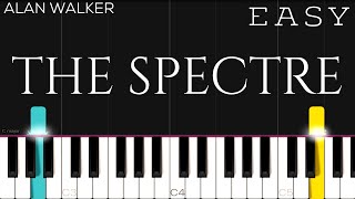 Alan Walker  The Spectre  EASY Piano Tutorial [upl. by Patin99]