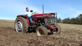 Massey Ferguson 165 ploughing [upl. by Sopher]