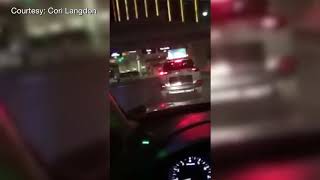 Taxi video of Las Vegas mass shooting at Mandalay Bay [upl. by Ehcrop]