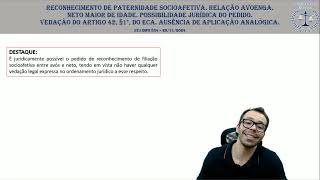 STJ INFO 834 paternidade socioafetiva e adoção [upl. by Niwde]