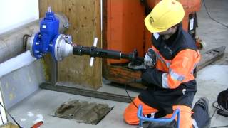 HOT TAPPING WITH TONISCO B30 USING FLANGED WELDABLE TEE AND FLANGED GATE VALVE [upl. by Gibbeon]