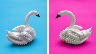 How to make a 3D origami Beginners Swan [upl. by Perr671]