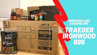 Traeger Ironwood 885 Unboxing and Assembly [upl. by Adnilak]