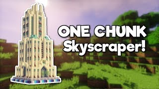 Minecraft Skyscraper in ONE CHUNK Tutorial [upl. by Noell]