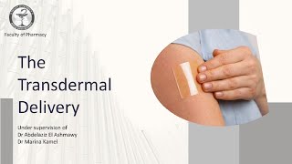 Transdermal Drug Delivery System [upl. by Yrollam]