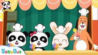 Baby Pandas Smoothie Truck  Make Colorful Ice Creams  BabyBus Cartoon [upl. by Urbano]