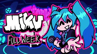 Friday Night Funkin Mod  Miku Full Week FCBOT [upl. by Enirhtac]