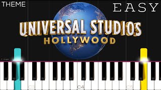 Universal Studios Theme  EASY Piano Tutorial [upl. by Ycram]