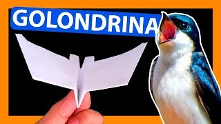 Como hacer un AVION DE PAPEL GOLONDRINA fácil y que vuele mucho [upl. by Plerre]