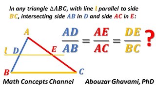 Thales Basic Proportionality Theorem Proof [upl. by Asiaj424]