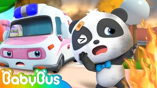 The Ambulance is Coming 🚑  Police Car Fire Truck  Nursery Rhymes  Kids Songs  BabyBus [upl. by Llevel]