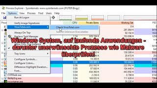 Windows 10 laufende Prozesse scannen überprüfen [upl. by Eniretak]