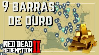 RED DEAD REDEMPTION 2  9 barras de ouro espalhadas pelo mapa [upl. by Asirrom]