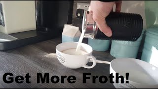 How to Get More Froth from Your Nespresso Coffee Aeroccino  Nespresso tips and help [upl. by Aciras]