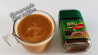 HOW TO MAKE BRU COFFEE AT HOME  Instant BRU coffee  homemade BRU coffee [upl. by Vyse]