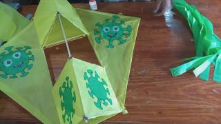 TIENES QUE VERLO COMO HACER UN PAPALOTE DE TRIANGULOCreate your kite step by step easy and fast [upl. by Cattier]