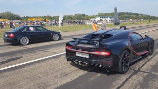 1300HP Audi S4 B5 vs Bugatti Chiron [upl. by Yadseut]