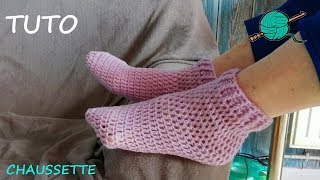 TUTO CROCHET Comment faire des chaussettes universel 👍 ❤️ [upl. by Donella]