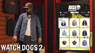 Watch Dogs 2  All Outfits amp Customizations Including DLC Clothes [upl. by Ainesey]