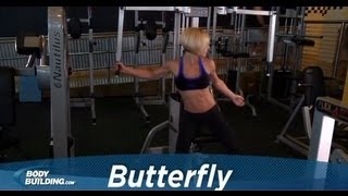 Butterfly  Chest Exercise  Bodybuildingcom [upl. by Naol]