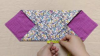 How To Make Origami Pouch Bag  Beginners Sewing Project Simple And EASY [upl. by Coopersmith472]