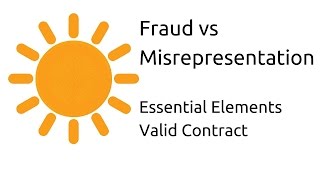 Fraud vs Misrepresentation  Other Essential Elements of a Valid Contract  CA CPT  CS amp CMA [upl. by D'Arcy]