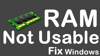 How to fix GB usable ram problem Under Windows  Easy Way to Fix RAM problem in Windows 2018 [upl. by Karlik358]