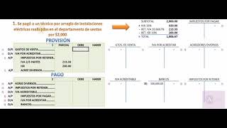 Registro Contable de Honorarios Retenciones de ISR e IVA [upl. by Jessica276]