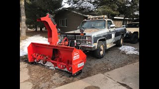 Truck mounted Snowblower  quotProject Frankensteinquot [upl. by Sesiom]