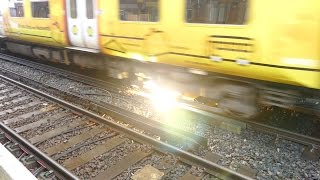 Merseyrail 507 009 making arcs at Birkdale station [upl. by Akienaj]