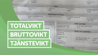 Ta Körkort  Totalvikt  Tjänstevikt  Bruttovikt [upl. by Sinclare]