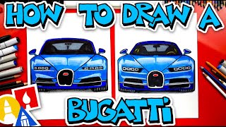 How To Draw A Bugatti Chiron Front View [upl. by Lehsar539]