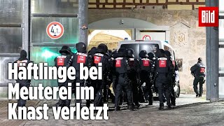 Gefängnismeuterei Polizei stürmt Knast in Thüringen  JVA Untermaßfeld [upl. by Kashden379]