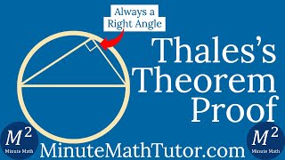 What is the Proof for Thales Theorem  Minute Math [upl. by Eocsor]